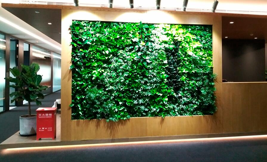 仿真植物文化墻制作效果圖