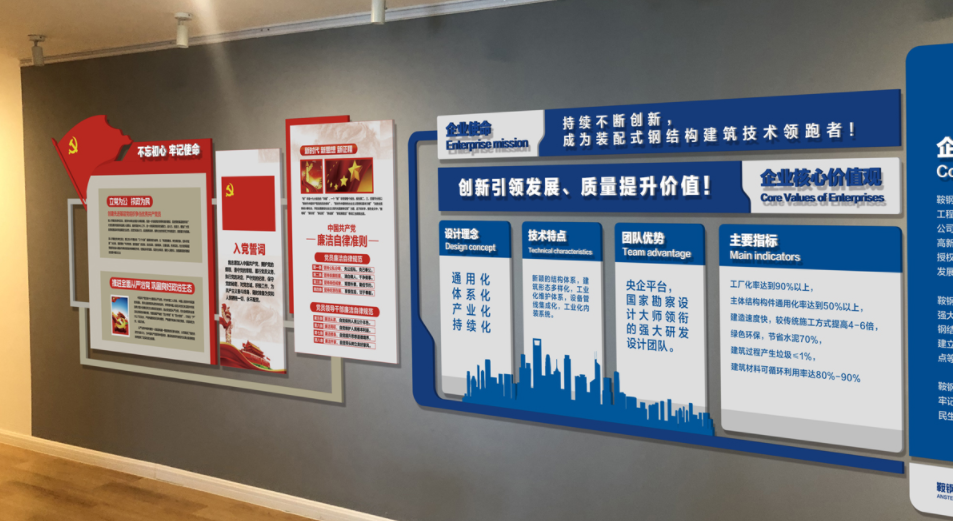 中電鋼構有限公司文化墻設計