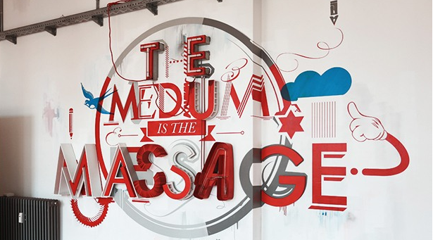 金屬板前臺形象墻設計