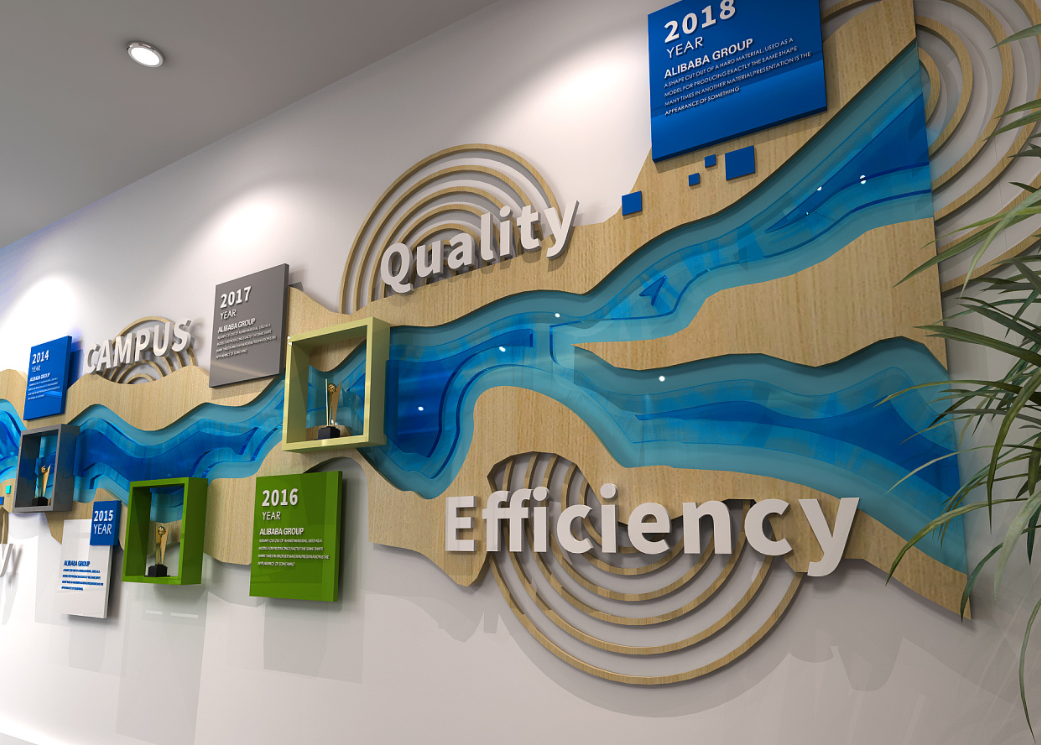 企業科技發展歷程文化墻設計