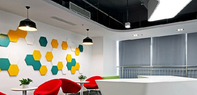 互聯網公司企業形象墻設計