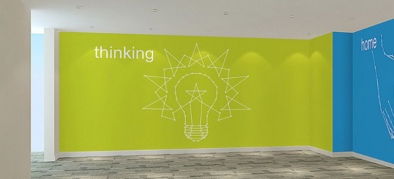 簡約大氣創意國外企業文化墻圖案設計