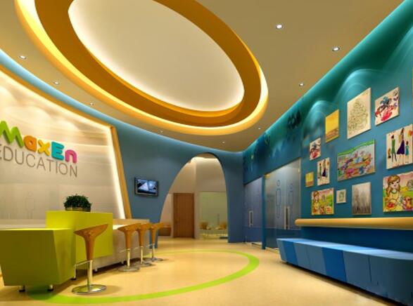 金童幼兒園前臺背景墻設計制作圖