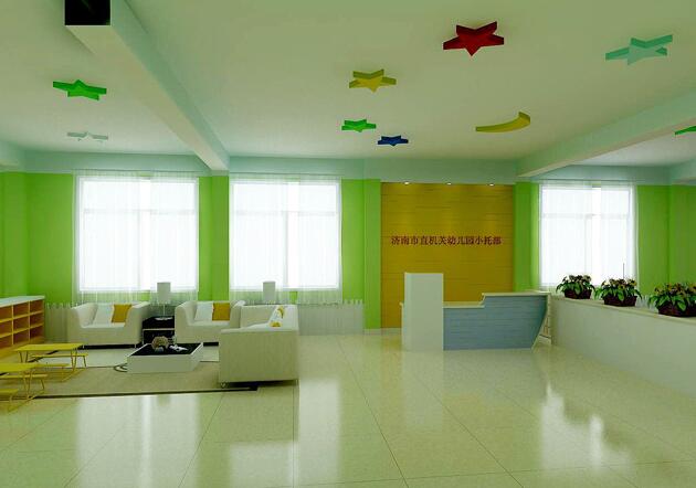 濟南市直機關幼兒園前臺背景墻設計制作圖