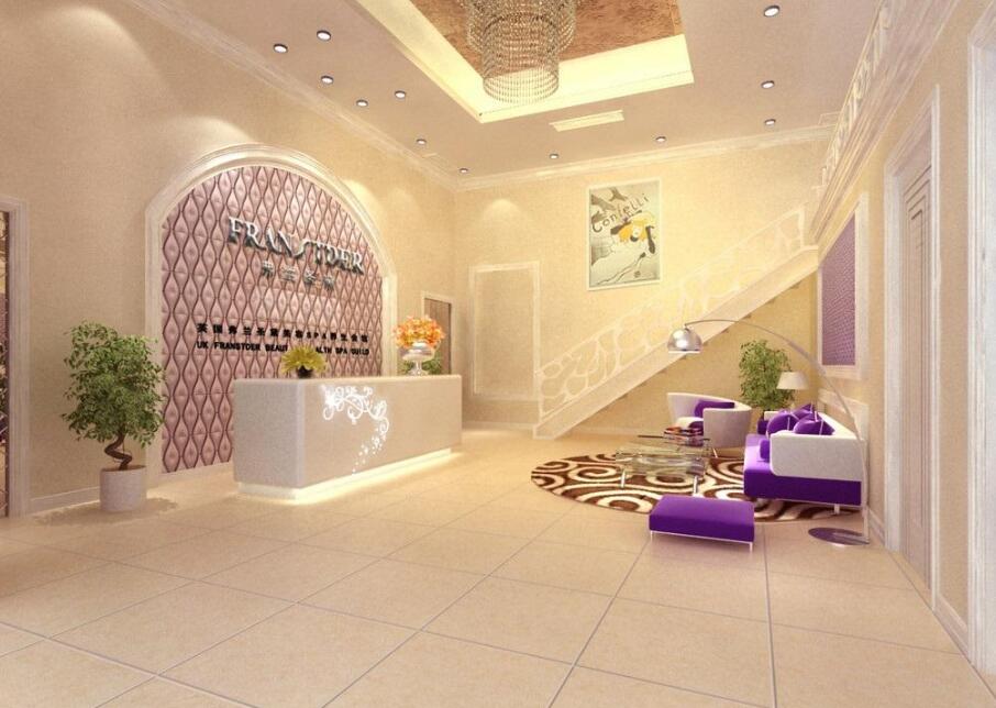 美容院前臺背景墻設(shè)計