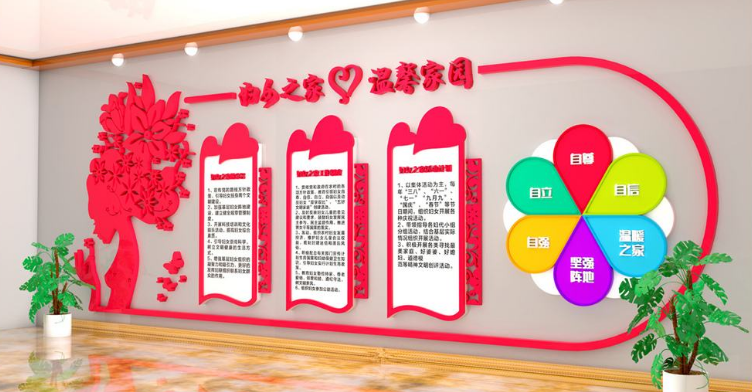 婦女之家文化墻圖片