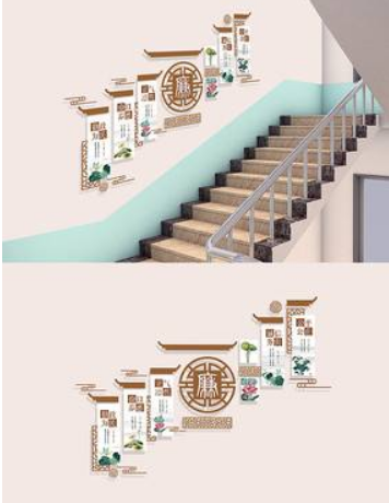 中式古典中醫(yī)院文化墻布置圖