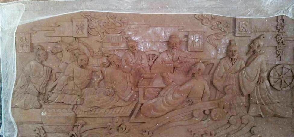 大專學校浮雕文化墻設計