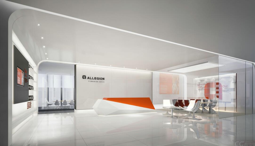 北京君尚科技公司門廳形象墻制作效果圖