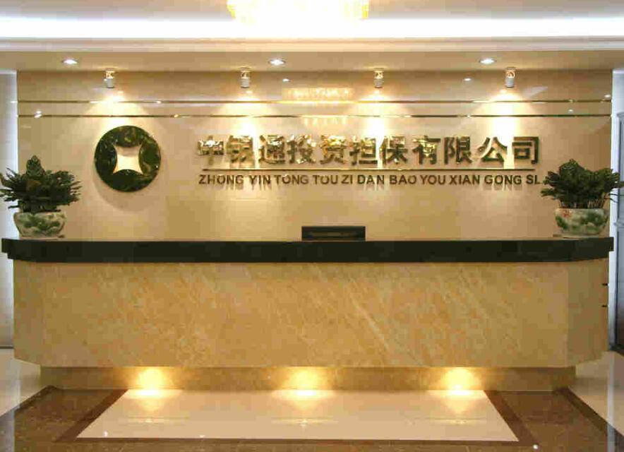 中銀通投資擔保有限公司進門形象墻制作