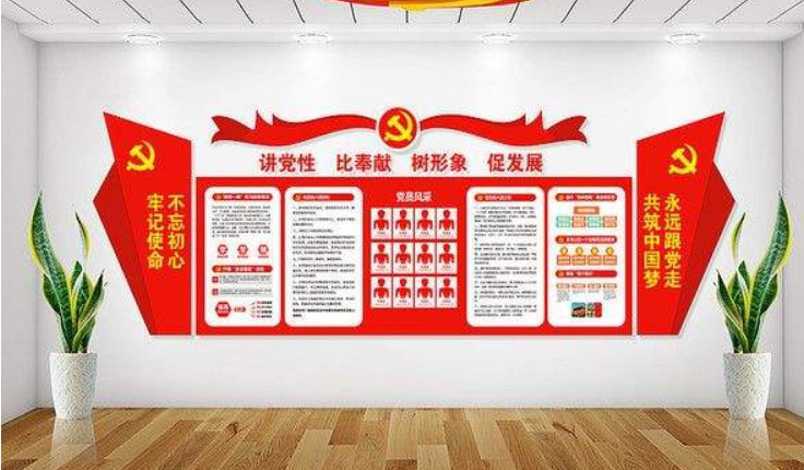 十九大黨的光輝歷程社區黨員之家黨建文化墻