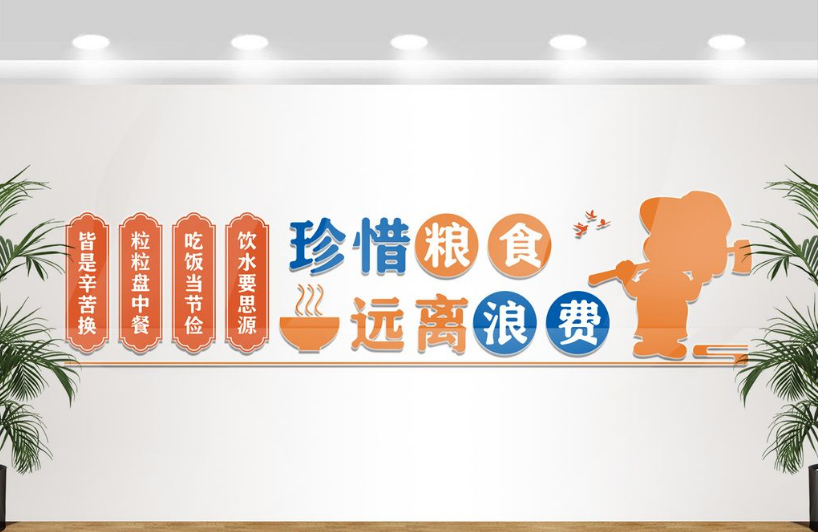 學校食堂公司員工餐廳文化墻圖片