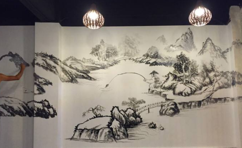 火鍋店裝飾畫飲食文化墻