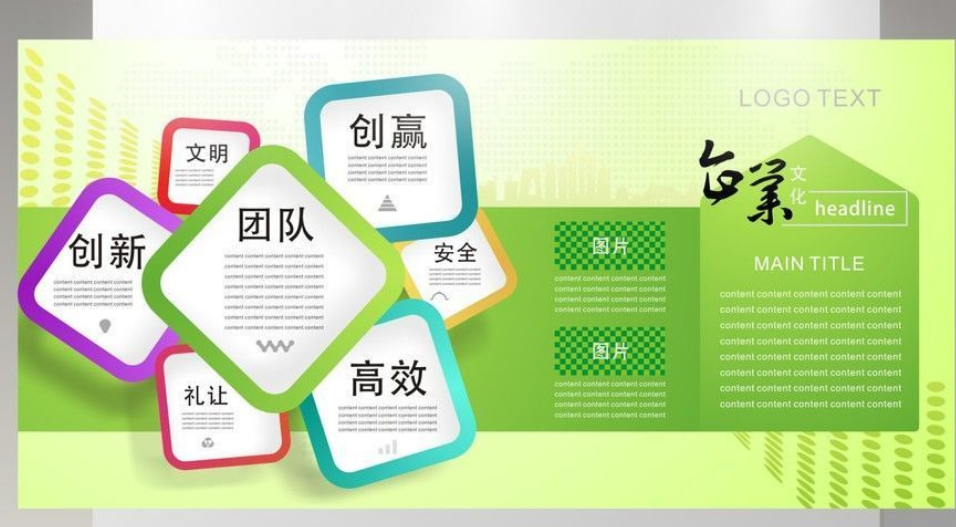 環保宣傳文化墻設計圖