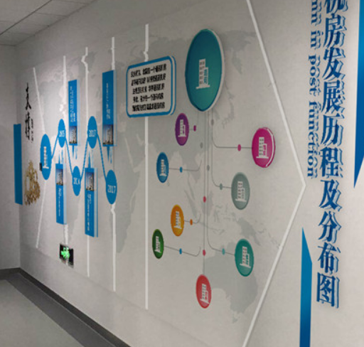 建筑企業榮譽墻展廳公司文化墻設計圖片