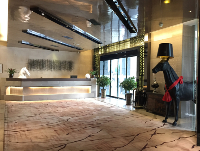 酒店進門形象墻設計效果圖片