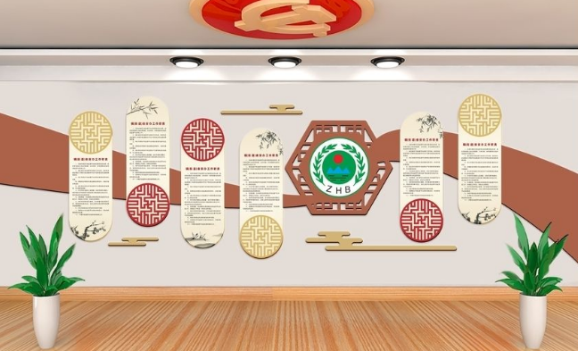 中式企業(yè)文化墻榮譽(yù)墻設(shè)計
