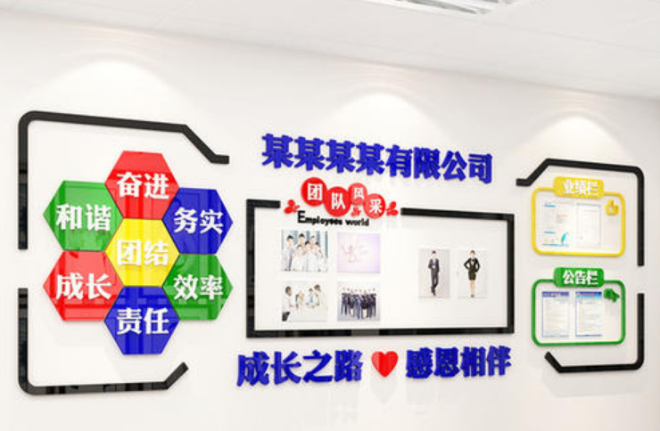 亞克力墻貼3d立體公司企業文化墻標語勵志