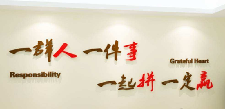亞克力字畫3d立體墻貼公司企業文化墻勵志墻