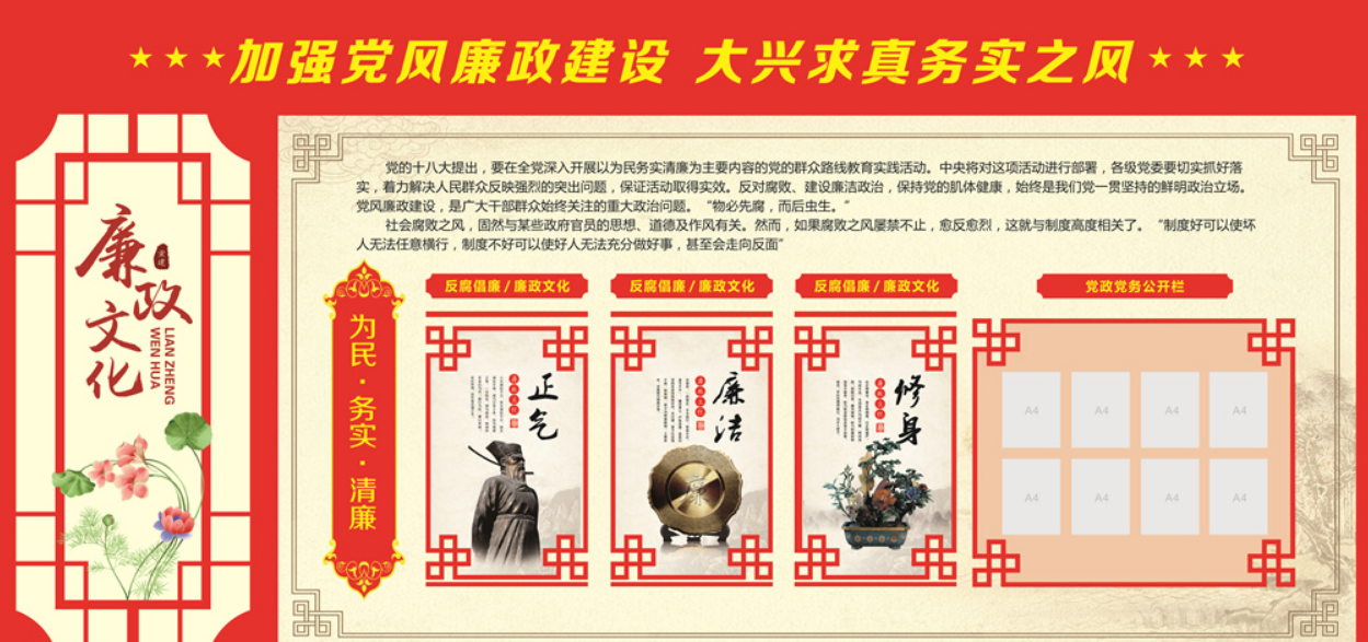 中國政府黨建文化墻背景設(shè)計圖