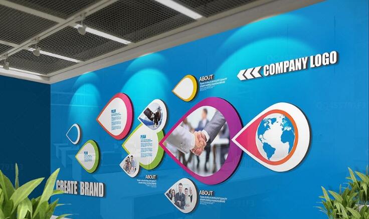 上海企業文化墻設計制作圖片