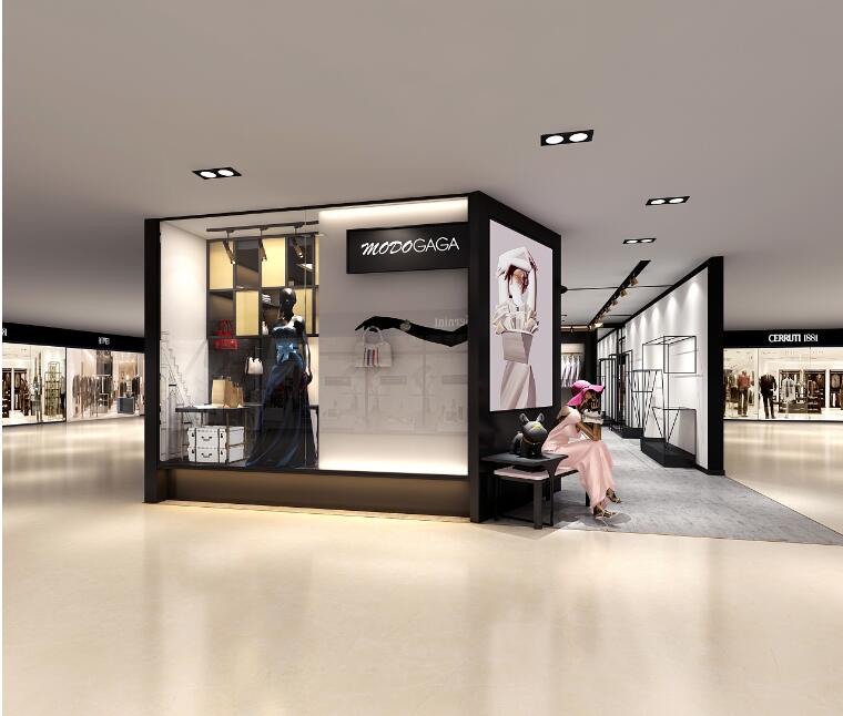 時尚服裝店文化墻設計效果圖