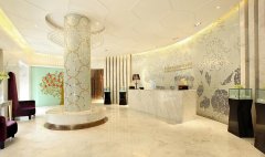 美容院店面文化墻設計效果圖