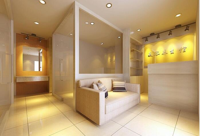 海鷗美容院店面文化墻設計效果圖