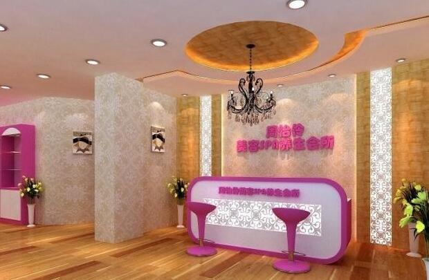 周怡伶美容院店面文化墻設計效果圖