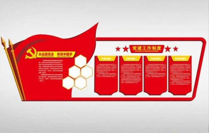 社區(qū)黨員之家活動室黨建文化墻