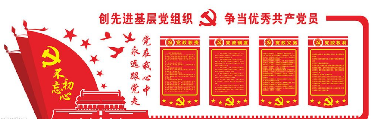 大氣黨建文化墻黨員活動室制度牌
