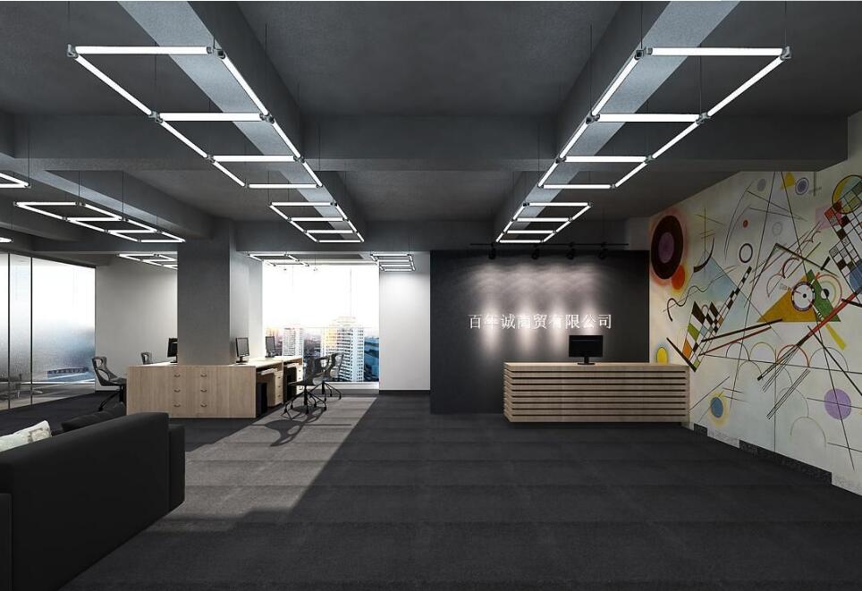 百年誠商貿(mào)有限公司形象墻制作效果圖