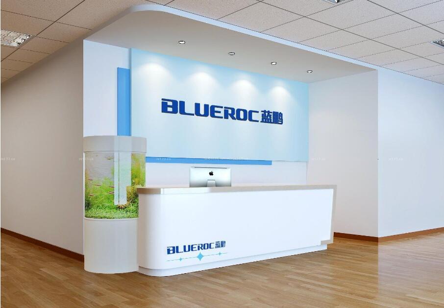 藍鵬大氣公司前臺形象墻制作效果圖