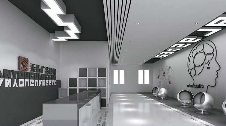 天佑傳媒有限公司前臺形象墻制作效果圖