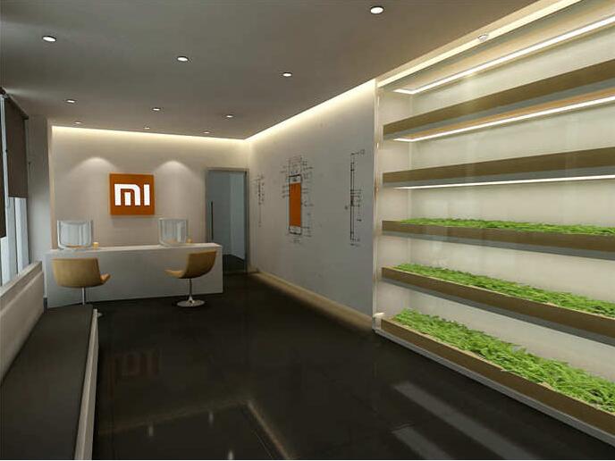 小型網絡科技公司背景墻制作效果圖