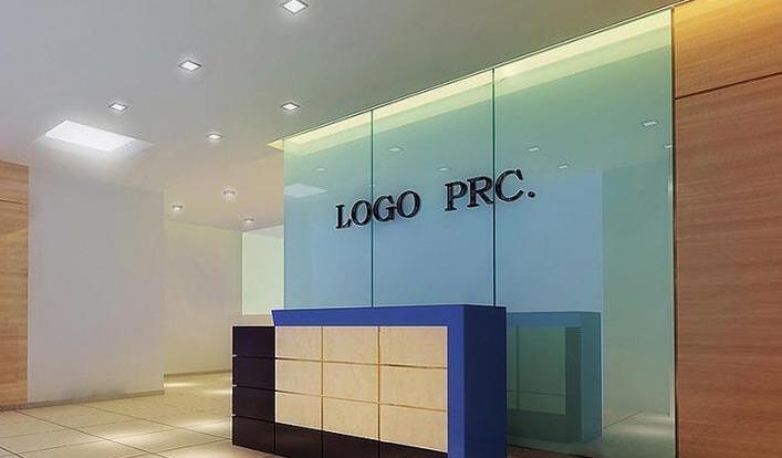 小型logo公司背景墻制作效果圖