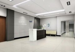 小型公司前臺形象墻制作效果圖