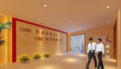 小型公司門廳形象墻制作效果圖