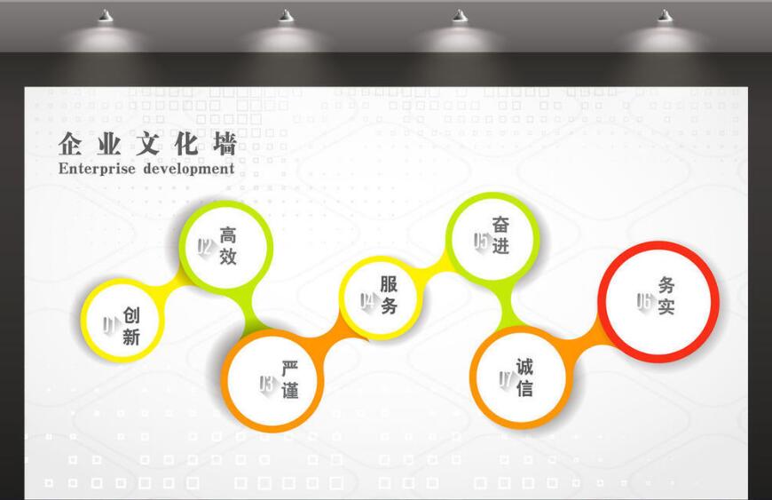 深圳建筑企業文化墻設計效果圖