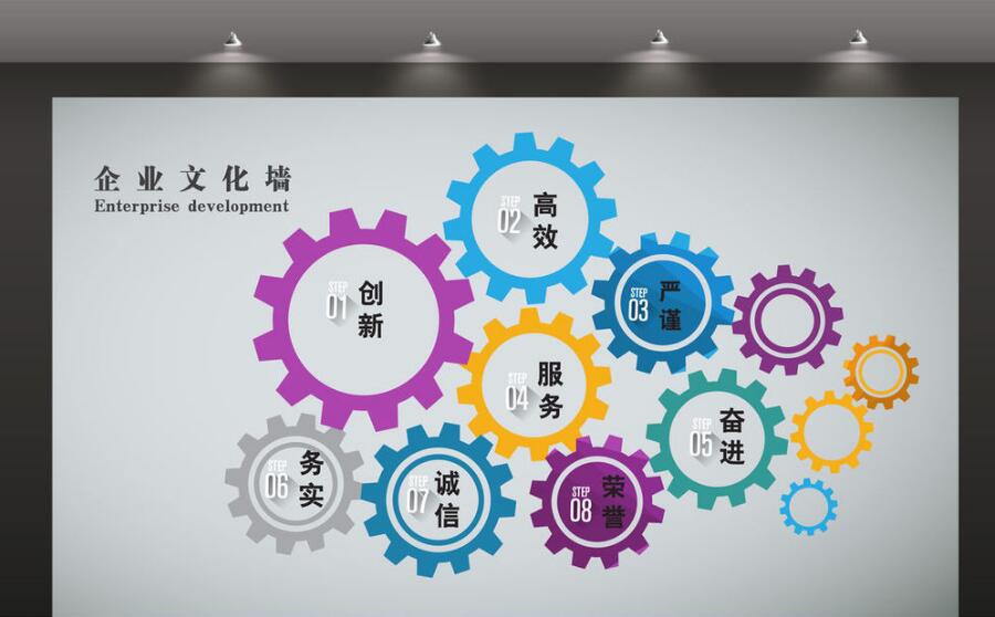 海南建筑企業文化墻設計效果圖