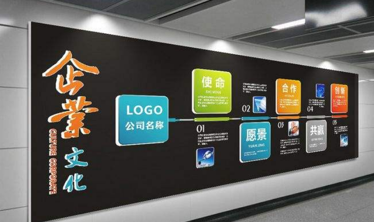 電子科技公司it企業(yè)文化墻設(shè)計(jì)通用模板