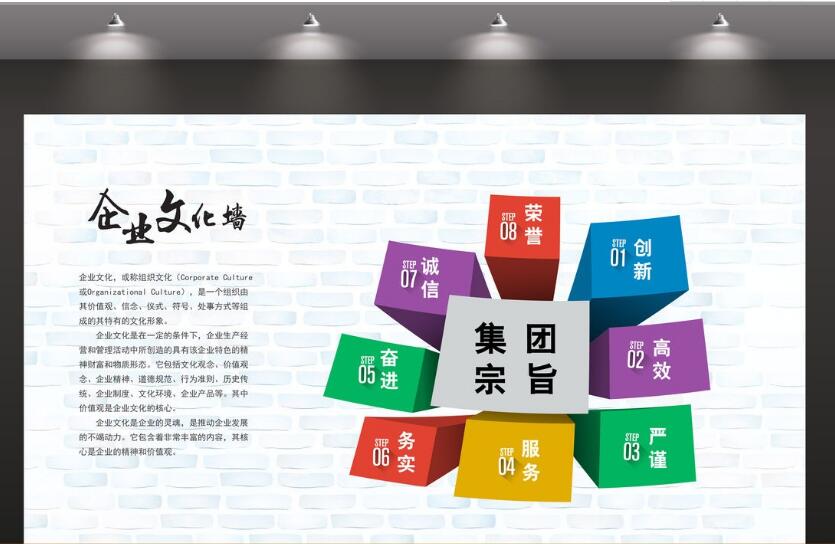 研發型企業文化墻設計方案效果圖