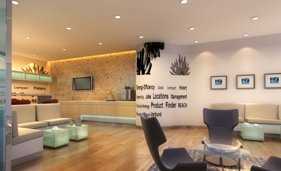 公司辦公室裝修設計文化墻效果圖