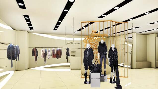 服裝店文化墻設計圖片