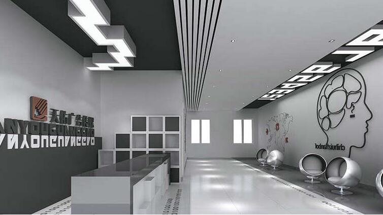 天佑傳媒公司文化墻設計制作圖片