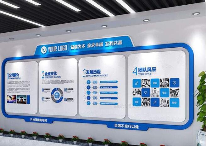 藝術展廳文化墻設計圖片