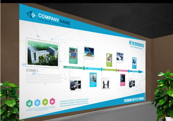文化墻企業(yè)發(fā)展歷程設計圖