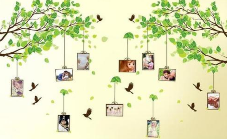 公司文化墻綠葉記憶樹枝鳥籠墻面裝飾相框 