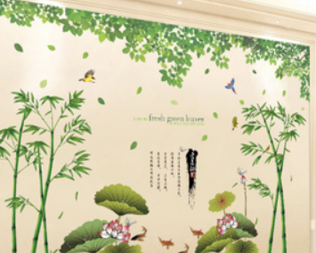 利用樹枝造型制作的公司導(dǎo)視文化墻