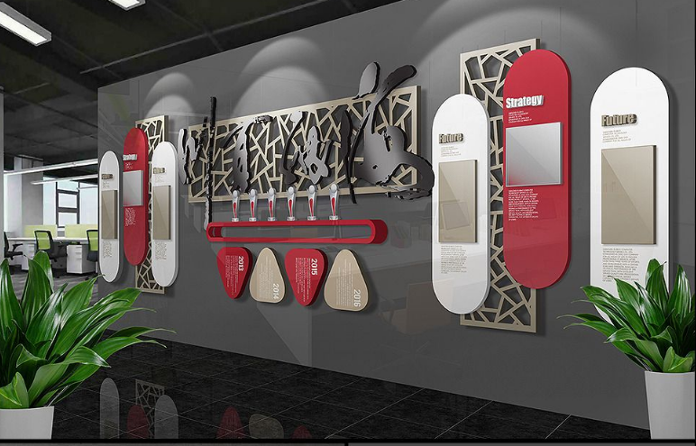 古典中式企業(yè)文化墻圖片